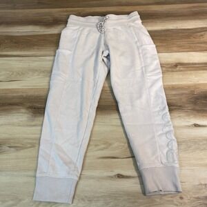 Reebok Women's Cargo Joggers Sweatpants Medium Light Pink Drawstring Elastic